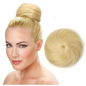 Blond Drawstring Hair Bun Extension